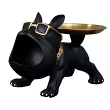 Charming Bulldog Storage Sculpture