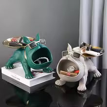 Charming Bulldog Storage Sculpture