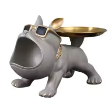 Charming Bulldog Storage Sculpture