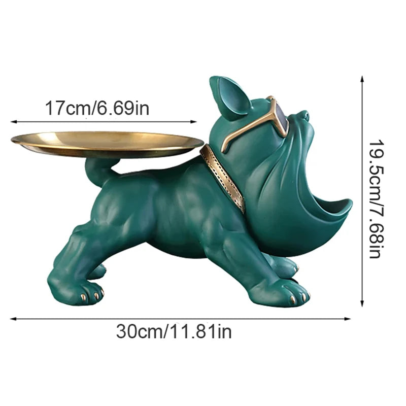 Charming Bulldog Storage Sculpture