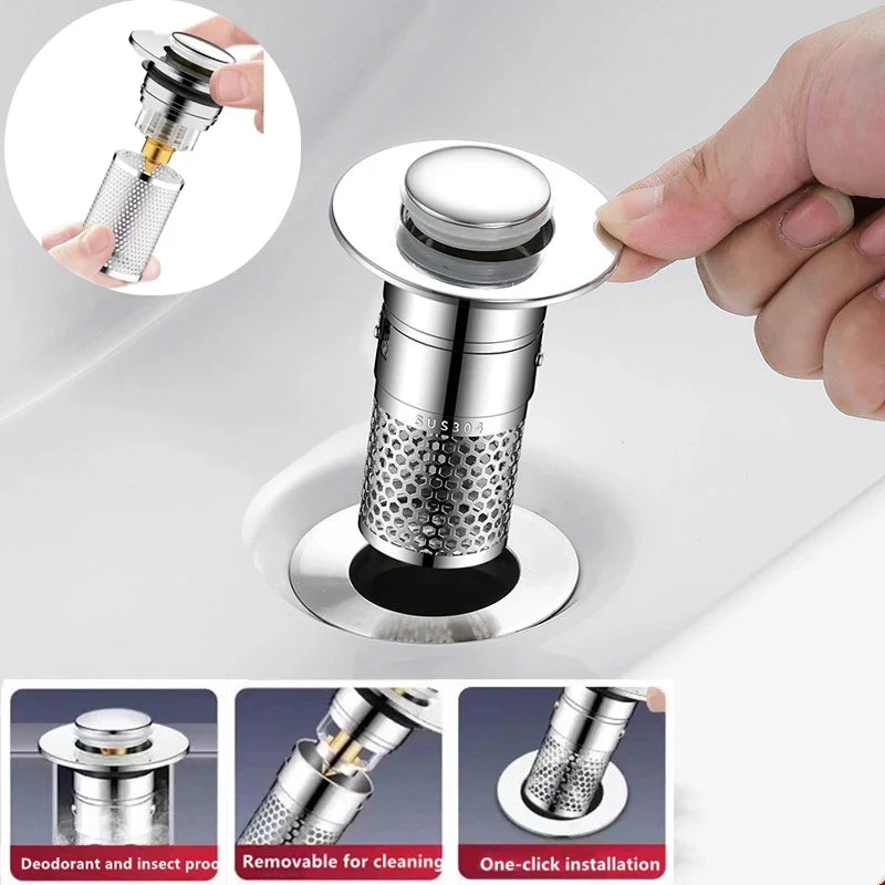 Sink Anti-Clogger Pop-Up Stopper