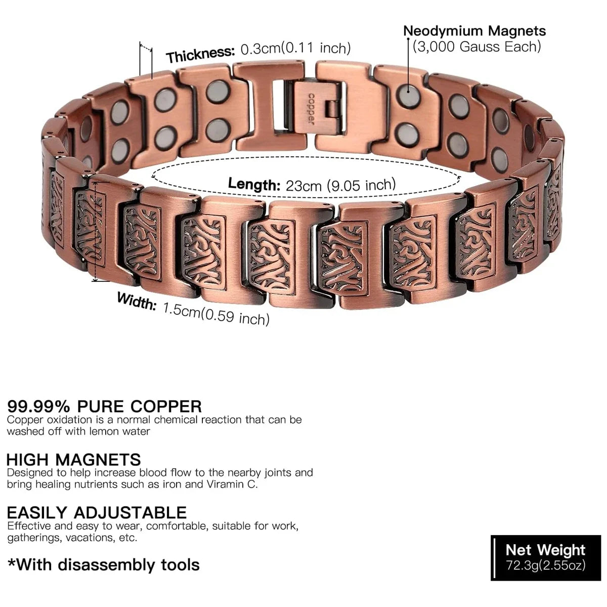 Magnetic Copper Energy Bracelet
