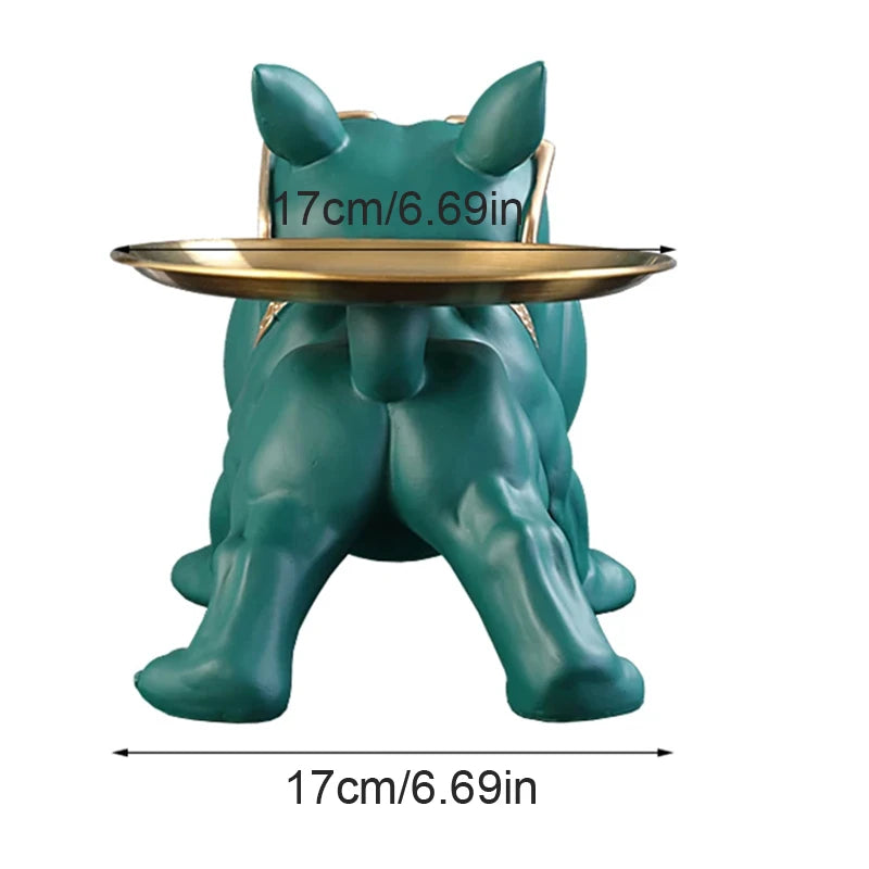 Charming Bulldog Storage Sculpture