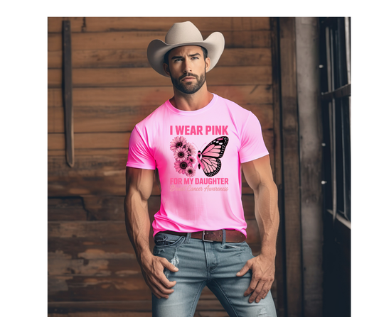 Breast Cancer Awareness Tee, I Wear Pink for My Daughter Shirt,