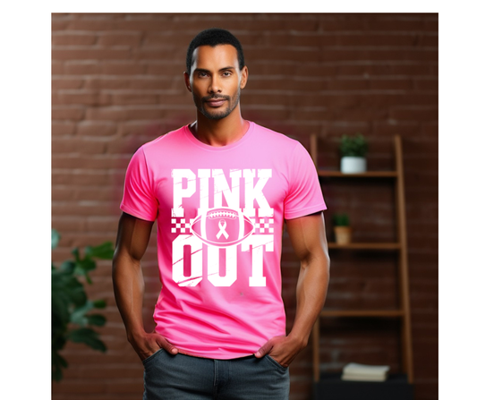 Pink Out Awareness Cotton T-Shirt, Breast Cancer Awareness