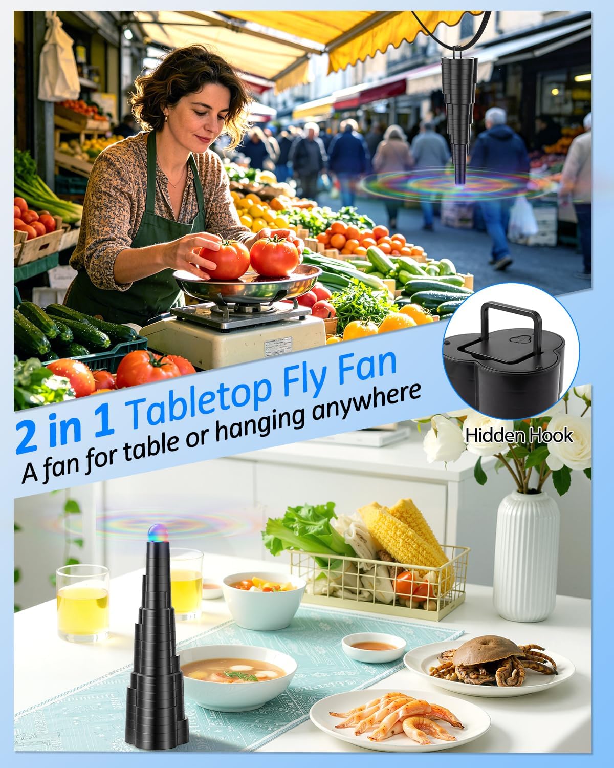 Tabletop Fly Guard Fan ** UPDATED STYLE**