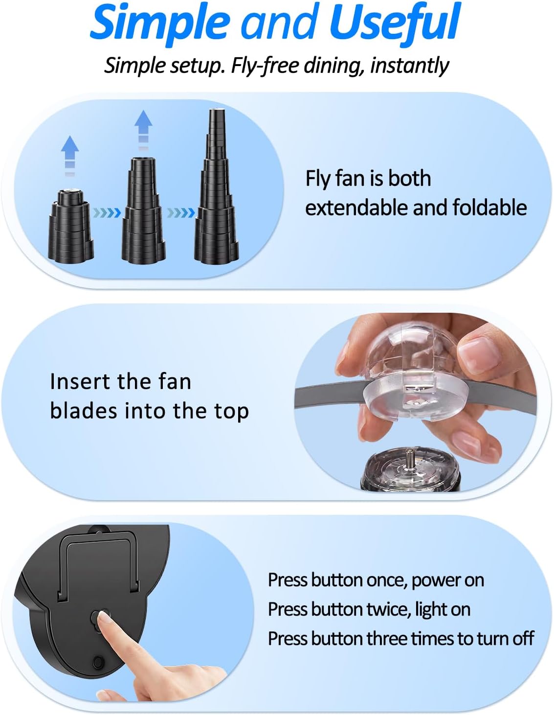 Tabletop Fly Guard Fan ** UPDATED STYLE**