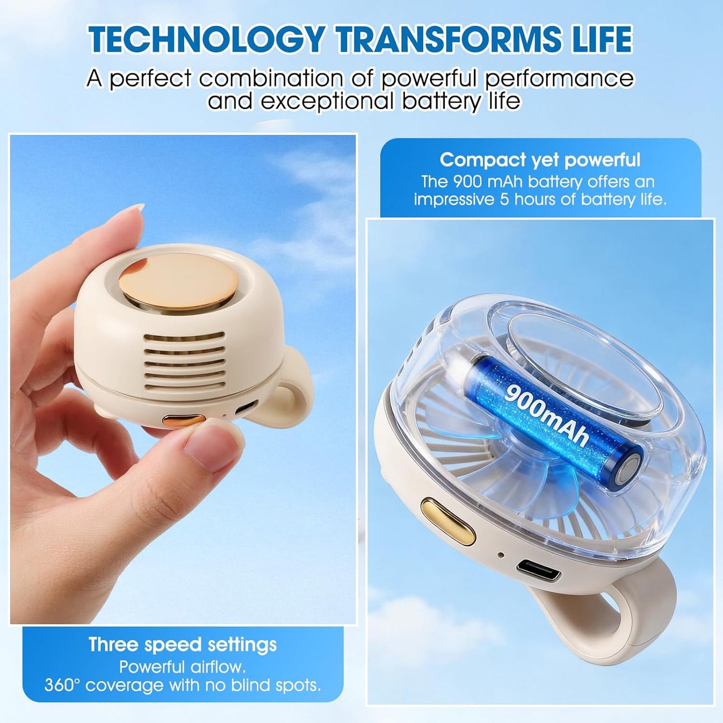 Clip-on Cool Breeze Mini Fan
