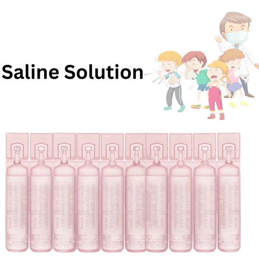 Saline Solution (10  single vial pack)